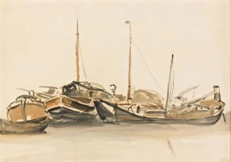 72-Édouard Manet, Chiatte sulla Senna, 1874  
